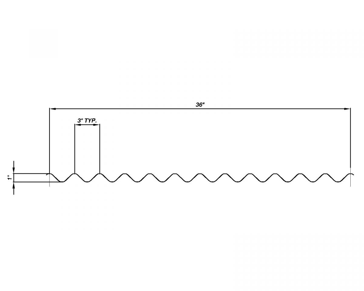 Sinewave 3” X 1” | Corrugated Metals